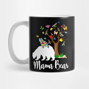 Mama Bear Autism Awareness Love Support Mug